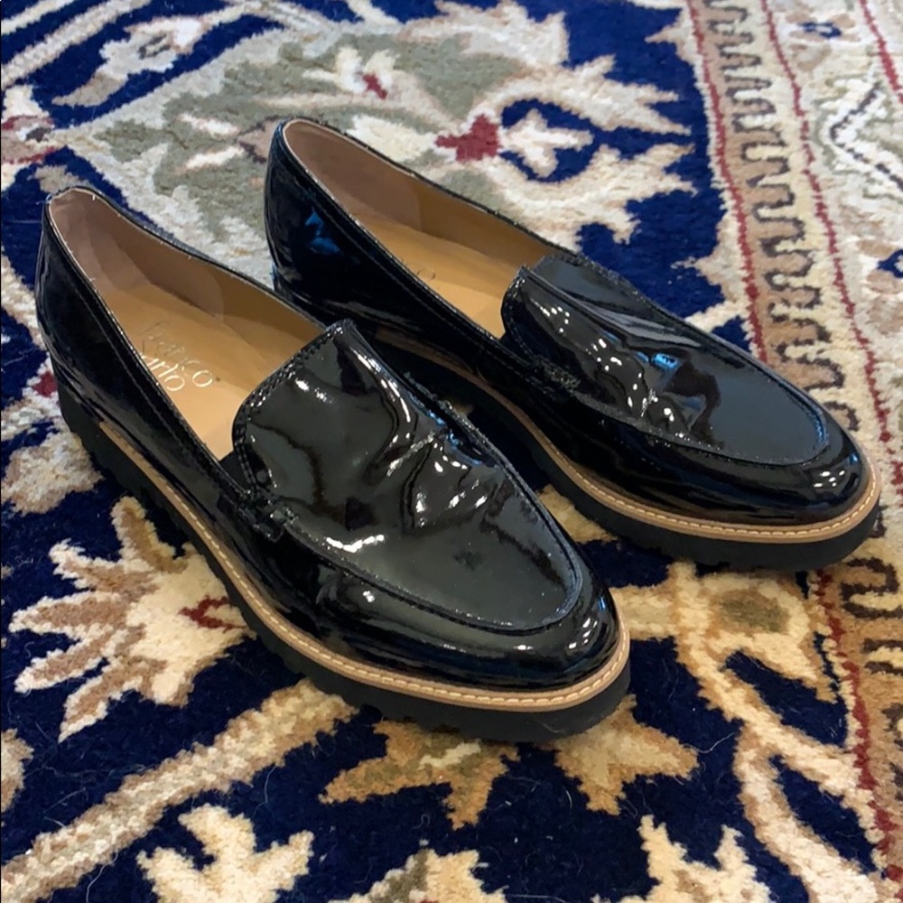 Patent leather slides/loafers